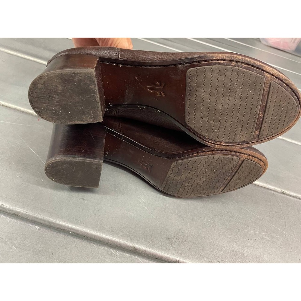 Frye Stella Chelsea Boots Womens 10M Dark Brown Leather Heel Bootie - Picture 6 of 12